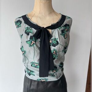 Dorathee Schumacher silk cotton blend floral top size medium